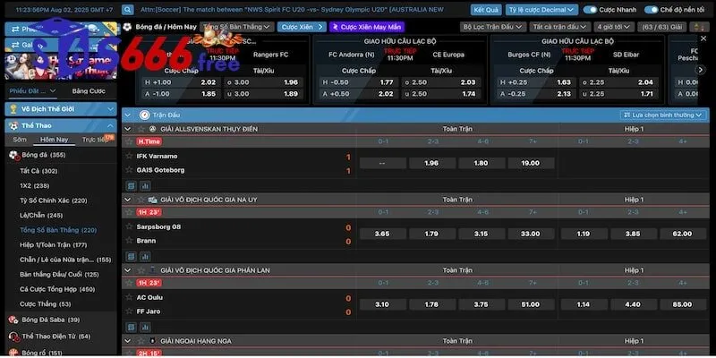 4 bước khám phá Saba Sports S666