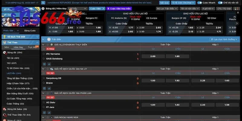 Cá cược Saba Sports S666 siêu an toàn